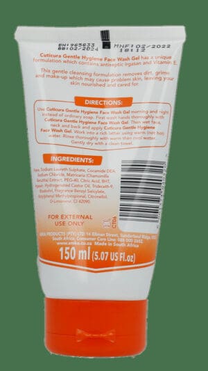 Cuticura Gentle Hygiene Face Wash Gel 150ml