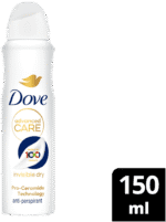 Dove Advanced Care Invisible Dry Anti-Perspirant Body Spray 150ml