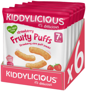 Kiddylicious Strawberry Fruity Corn Puffs 10g