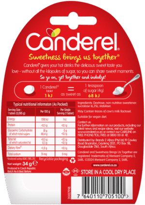 Canderel Low Kilojoule Sweetener Tablets 400pk