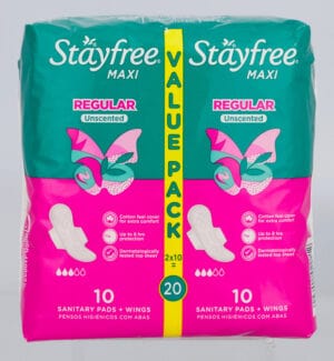 Stayfree Maxi Regular Sanitary Pads with Wings 20pk