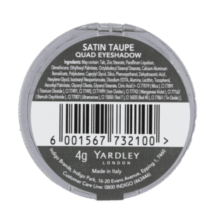 Yardley Satin Taupe Eyeshadow 4g