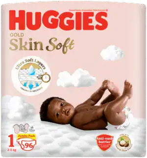 Huggies Gold Size 1 Skin Soft Disposable Nappies 96pk