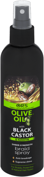 ORS Olive Oil Black Castor & Keratin Black Castor & Keratin Braid Spray 250ml - Image 3