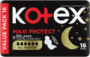 Kotex Maxi Protect All Nighter Sanitary Pads with Wings 16pk
