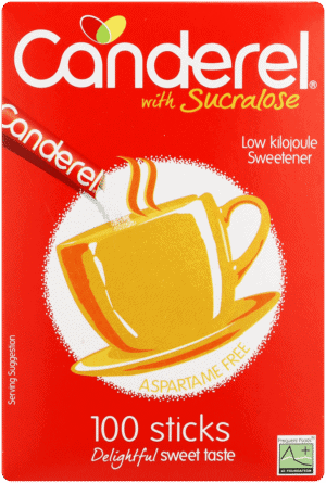 image-0 Canderel Sucralose Low Kilojoule Sweetener Sticks 100pk