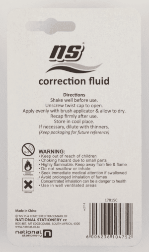 National Stationery Correction Fluid 20ml