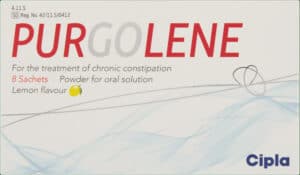 Purgolene Lemon Flavour Chronic Constipation Treatment Powder 8pk