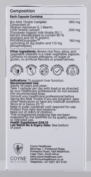 Coyne Healthcare Bio-Milk Thistle Complex Liposomal Capsules 30pk