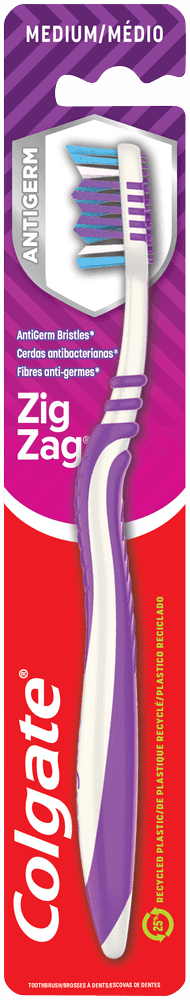image-0 Colgate ZigZag Medium AntiGerm Toothbrush 1s