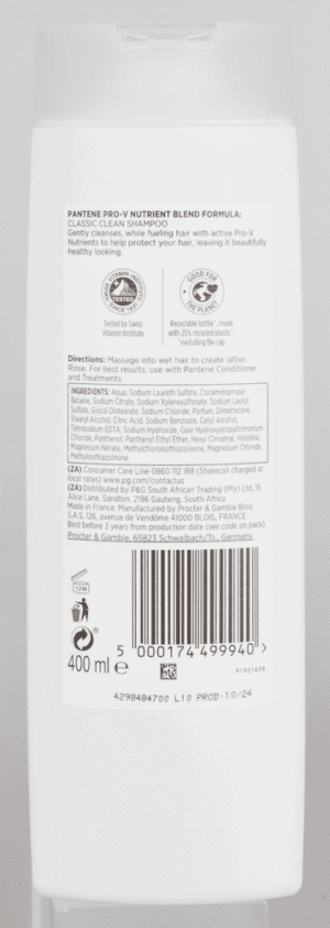 Pantene CLASSIC CARE SHAMPOO 400ML