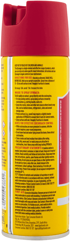 Dyrange Dyroach Superfast Triple Action Cockroach Killer 180ml