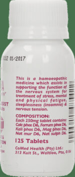 Natura Fatigue & Exhaustion Combin Assist Tissue Salt Tablets 125pk