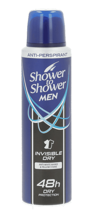 Shower To Shower Men Invisible Dry Anti-Perspirant Spray 150ml