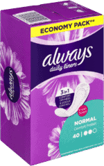 Always Daily Liners Normal Comfort Protect Scented Pantyliners 40pk
