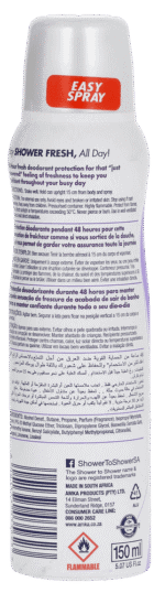 Shower To Shower Spring Rain Deodorant Body Spray 150ml