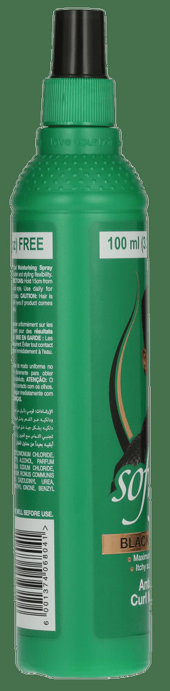 Sofnfree Black Castor Oil Anti-Dandruff Curl Moisturising Spray 350ml