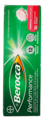 Berocca Performance Tropical Flavour Effervescent Tablets 10pk