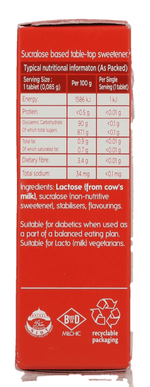 Canderel Sucralose Low Kilojoule Sweetener Refill Tablet Sachets 3 x 100pk
