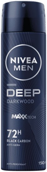 Nivea MEN Black Carbon Dark Wood Deep Anti-Perspirant Aerosol 150ml
