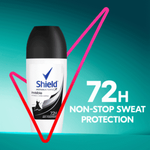 Shield Women Invisible Black and White Antiperspirant Roll-On Deodorant 50ml