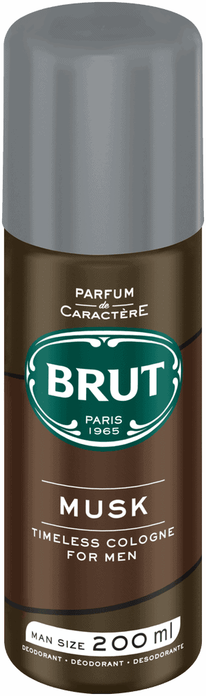 BRUT Musk Aerosol Deodorant Body Spray 200ml
