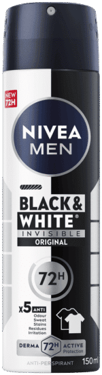 Nivea MEN Original Black & White Invisible Anti-Perspirant Spray 150ml