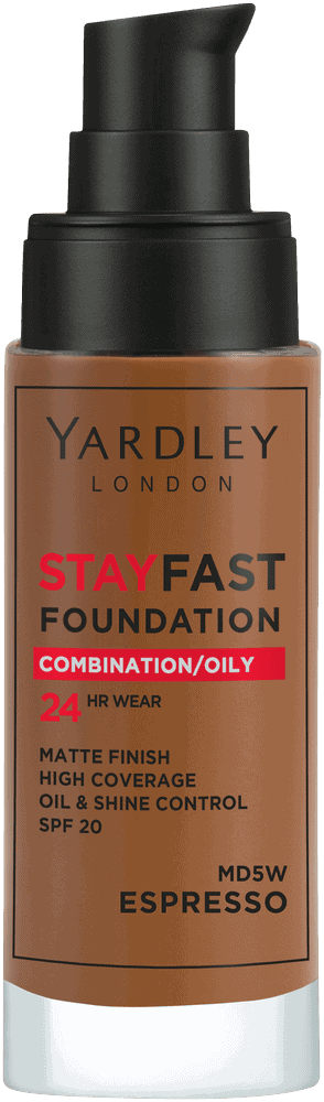 Yardley Stayfast Espresso SPF 20 24HR Foundation 30ml