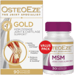 Osteoeze Gold Joint & Cartilage Support + MSM Joint Pain Support Capsules 120pk