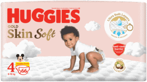 Huggies Gold Size 4 Skin Soft Disposable Nappies 66pk