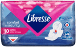 Libresse Regular Flow Comfort & Security Maxi+ Sanitary Pads with Wings 10pk