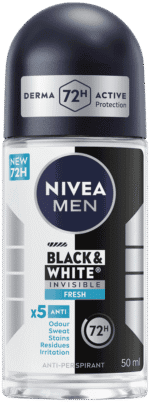 Nivea MEN Fresh Black & White Invisible Anti-Perspirant Roll-On 50ml