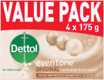Dettol Eventone Original Hygiene Bath Bar Soap 4 x 175g