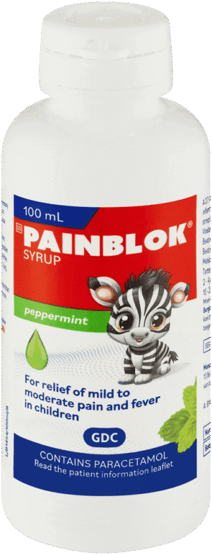 Painblok Peppermint Pain & Fever Relief Syrup 100ml