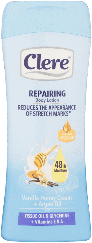 Clere Vanilla Honey Cream & Argan Oil Repairing Body Lotion 400ml