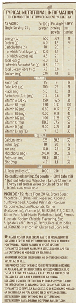 Nestlé Nestum Maize Baby Cereal 250g