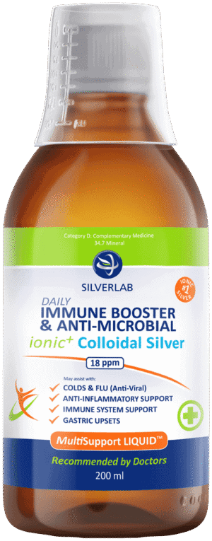 image-0 Silverlab Ionic+ Colloidal Silver Immune Booster & Anti-Microbial Liquid 200ml