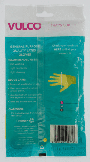 Vulco Large Latex Gloves 1s