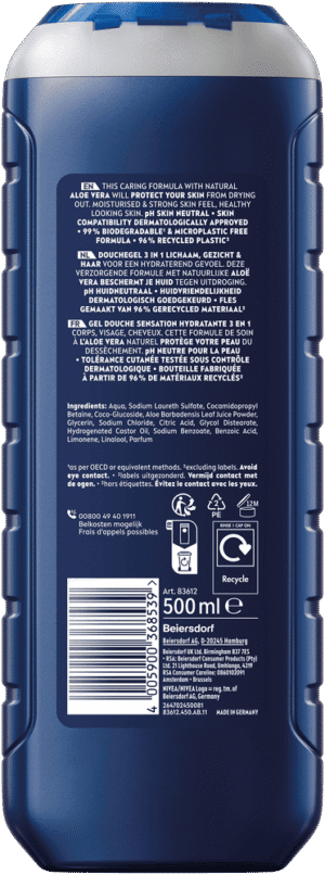 Nivea MEN Protect & Care 3-in-1 Shower Gel 500ml