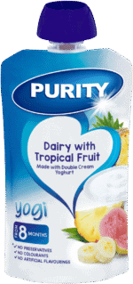 Purity From 8 Months Dairy with Tropical Fruit Yogi 110ml