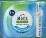 Lil-lets Regular Ultra Thin Unscented Pads with Wings 20pk