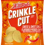 Willards Crinkle Cut Cheese & Sweet Chilli Flavoured Potato Chips 120g