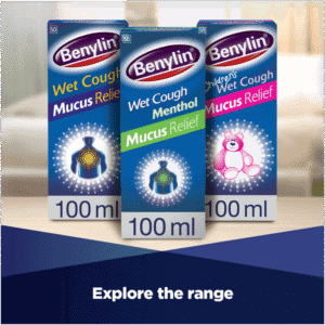 Benylin Mucus Relief Menthol Wet Cough Syrup 100ml