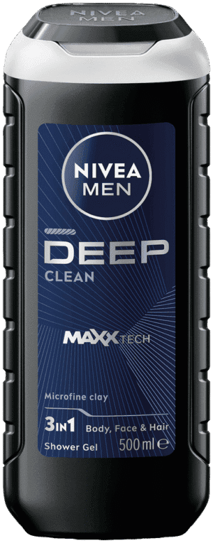 Nivea MEN DEEP Clean 3-in-1 Shower Gel 500ml