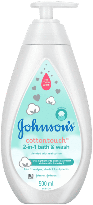 Johnson's CottonTouch 2-in-1 Bath & Wash 500ml
