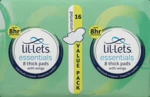 Lil-lets Essentials Unscented Pads 16s