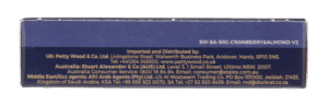 Sally Williams Cranberry & Almond Nougat Bar 50g