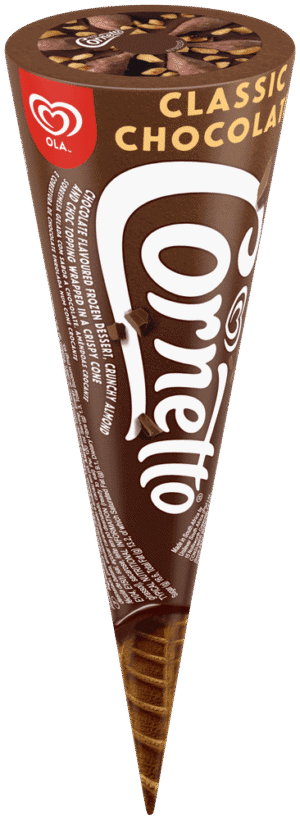 image-0 OLA Cornetto Classic Chocolate Flavoured Frozen Dessert Cone 120ml