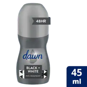 Dawn MEN Men Black and White Antiperspirant Roll-On Deodorant 45ml