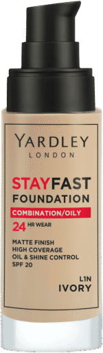 Yardley Stayfast Ivory SPF 20 24HR Liquid Foundation 30ml
